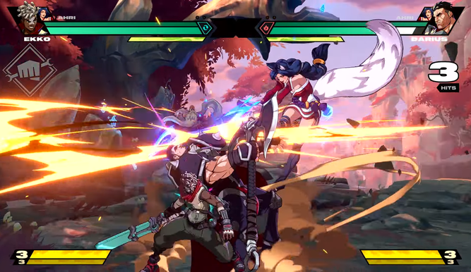 Un frame de un combate de Project L